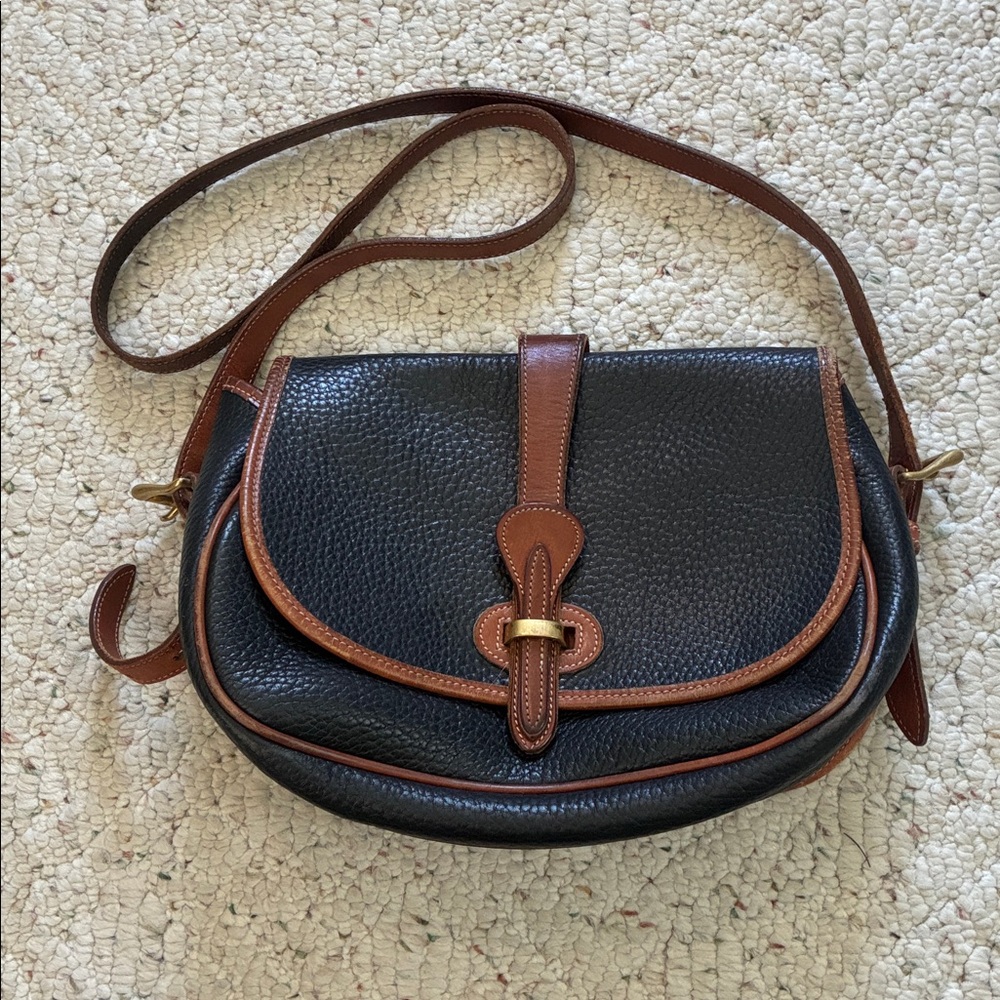 Vintage Dooney & Bourke Leather Equestrian Tack Bag Shoulder or Crossbody Carry